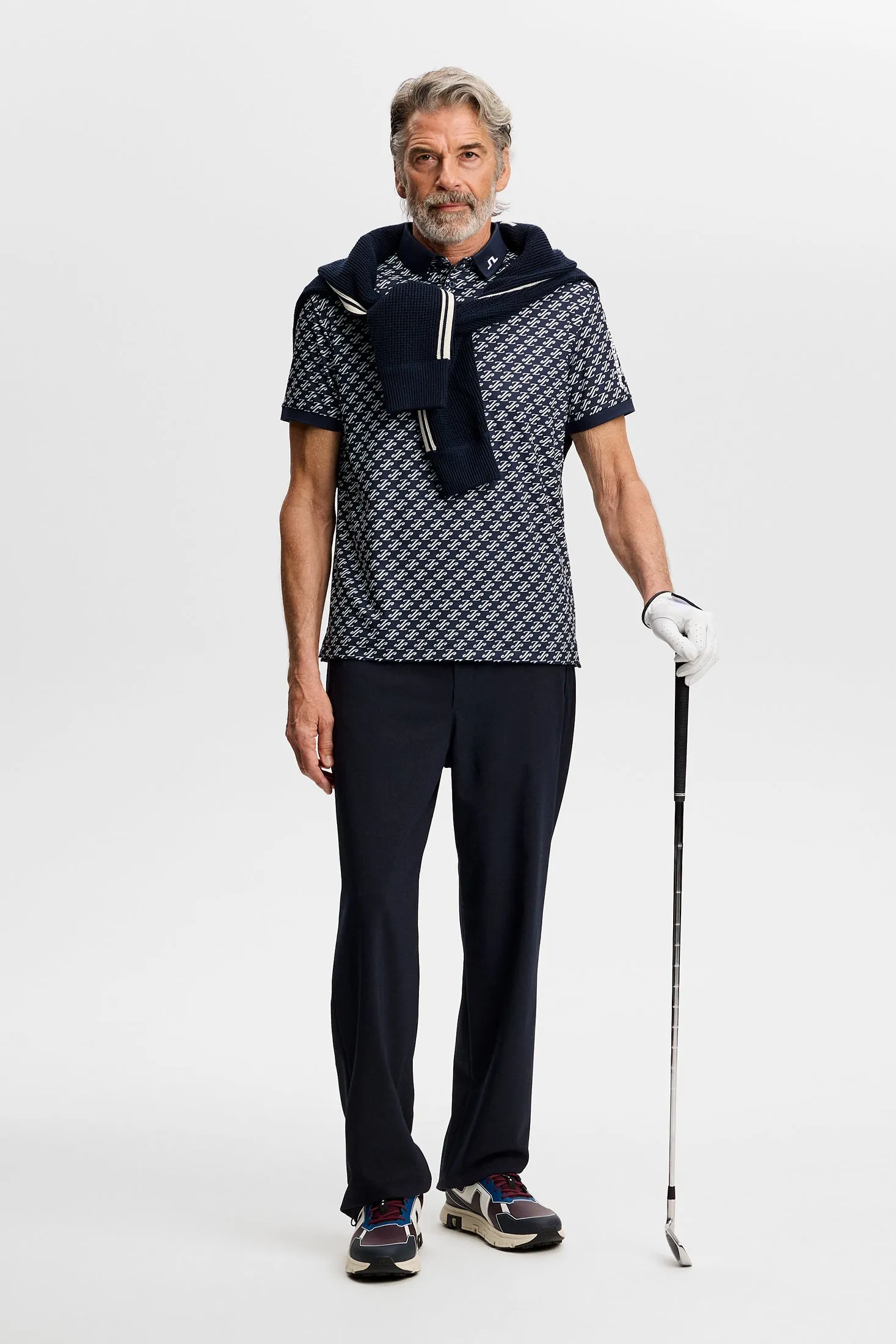 Tour Tech Print Polo / Bunker Fade Navy Set M sold by J. Lindeberg product image thumbnail 4
