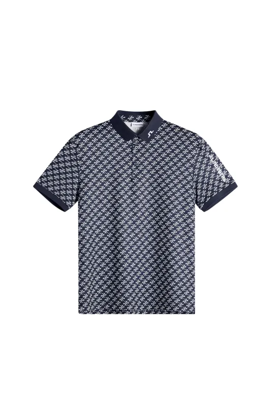 Tour Tech Print Polo / Bunker Fade Navy Set M made by J. Lindeberg