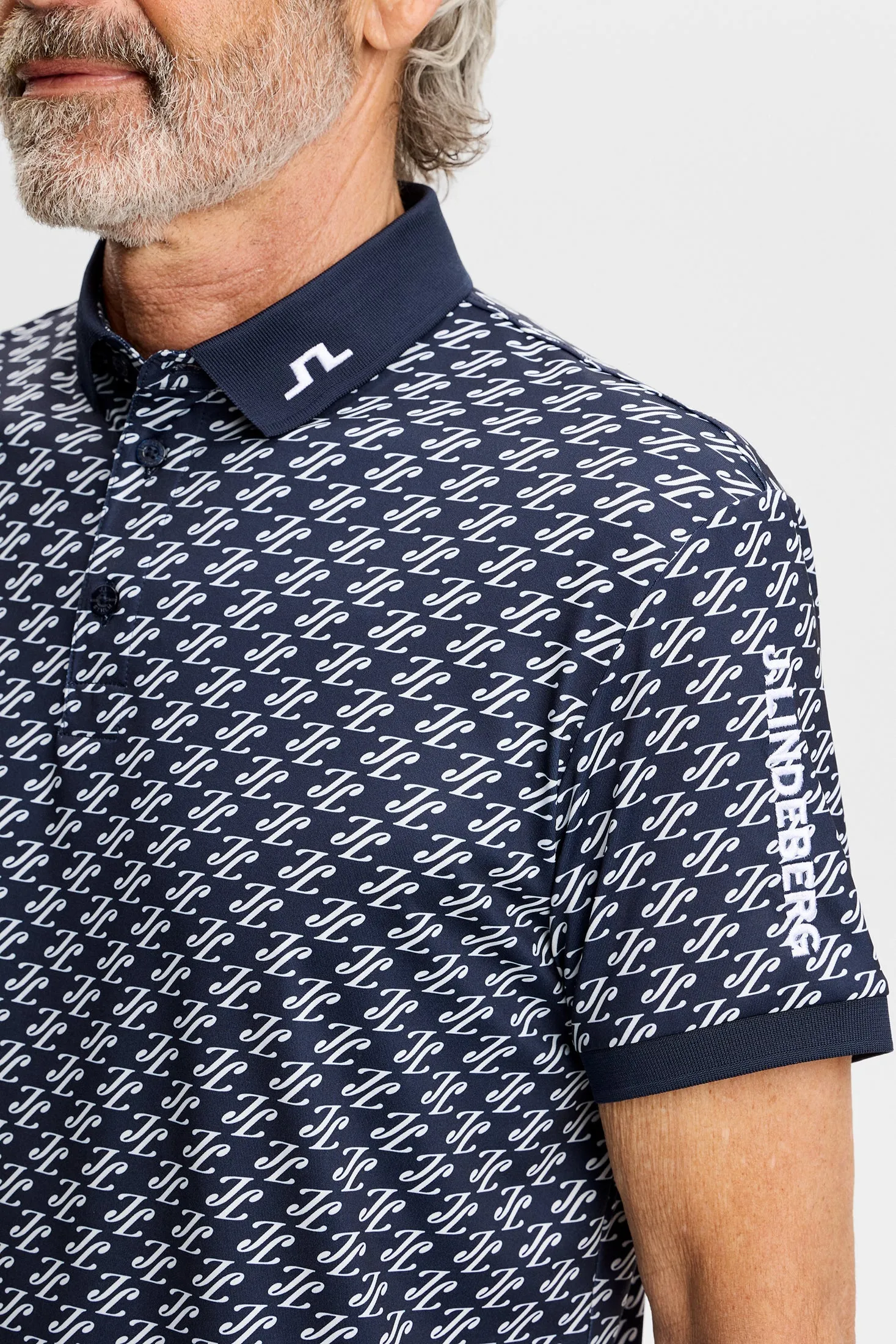 Tour Tech Print Polo / Bunker Fade Navy Set M sold by J. Lindeberg product image thumbnail 5