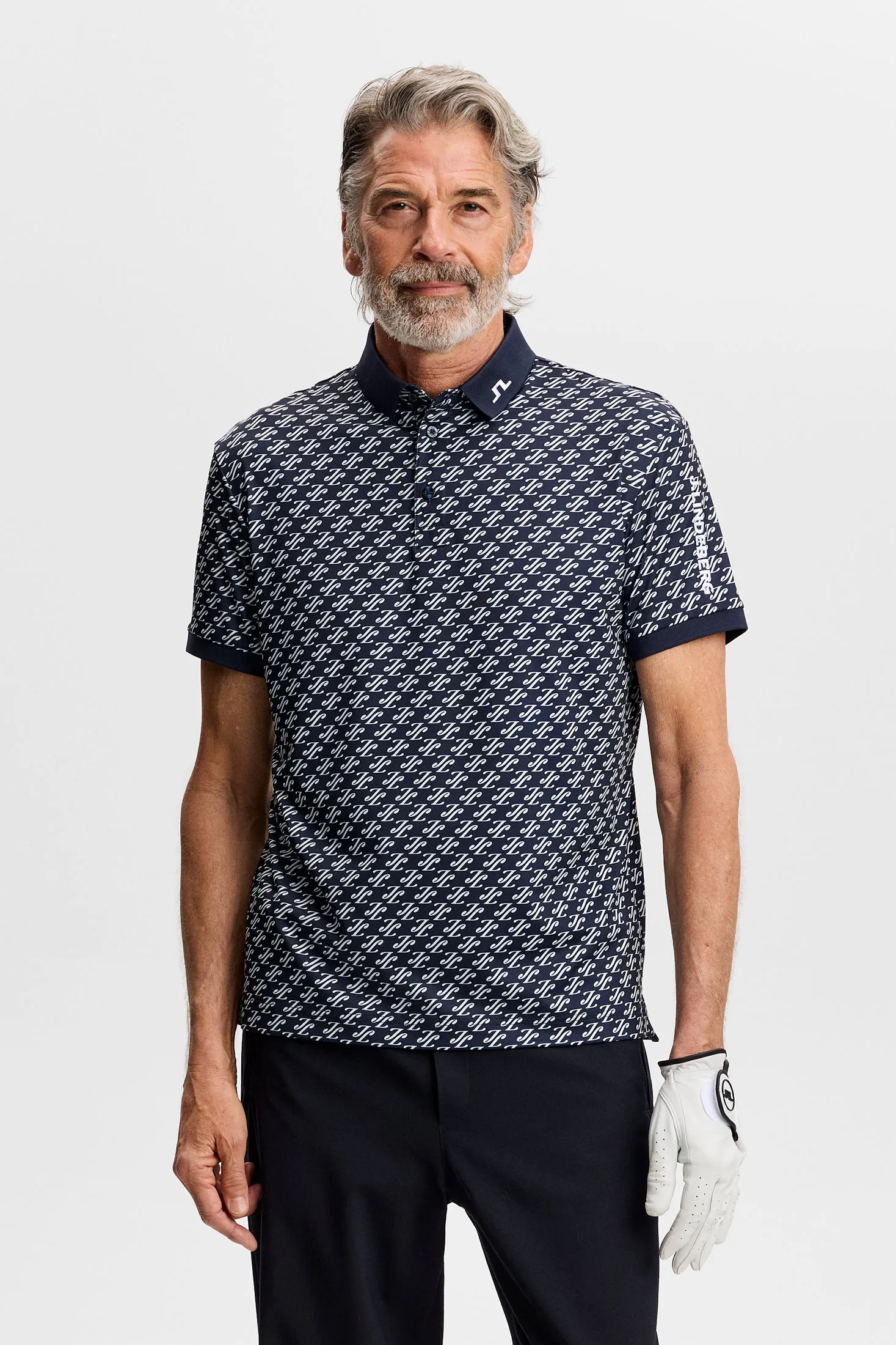 Tour Tech Print Polo / Bunker Fade Navy Set M sold by J. Lindeberg product image thumbnail 2