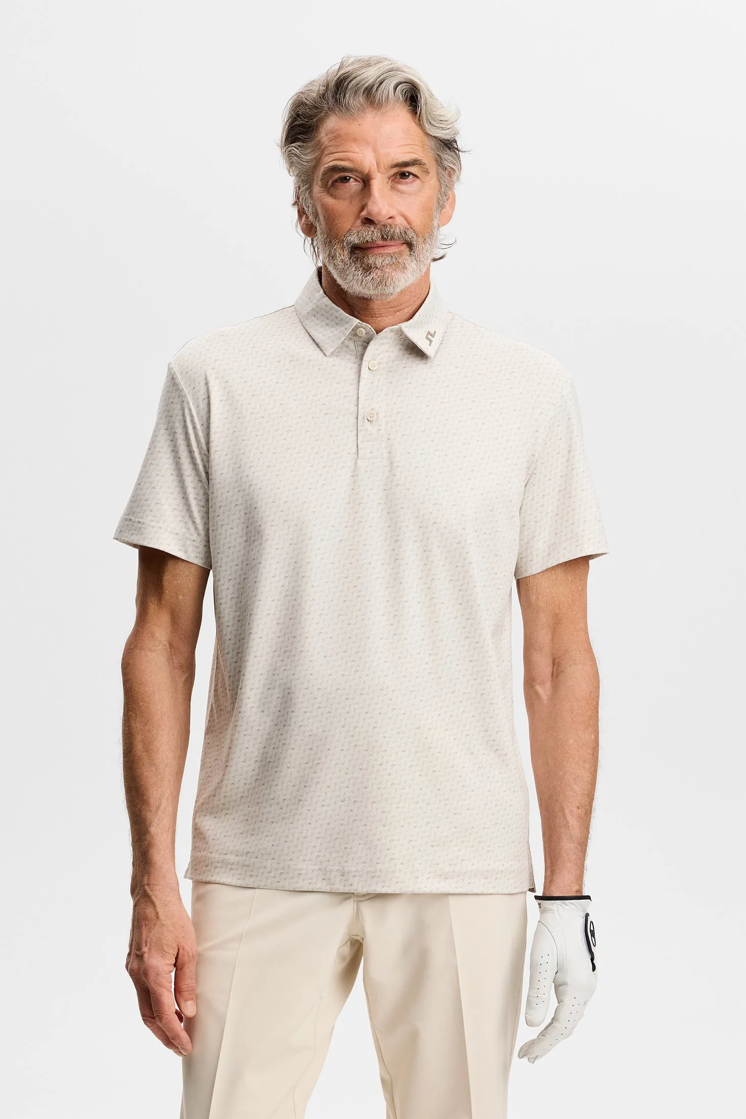 Tod Print Polo / Bias Bridge Micro Moon Brindle sold by J. Lindeberg product image thumbnail 2