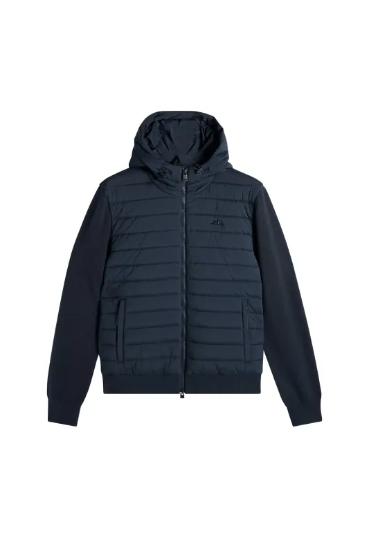 Thaden Knit Hood Hybrid Jacket / JL Navy made by J. Lindeberg