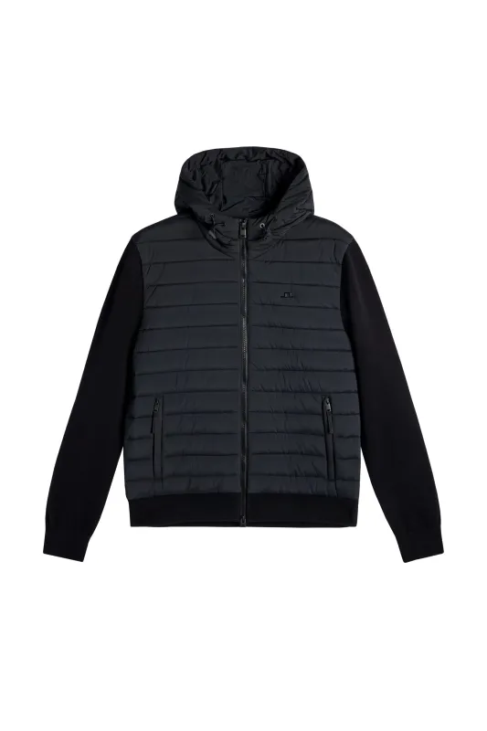 Thaden Knit Hood Hybrid Jacket / Black made by J. Lindeberg