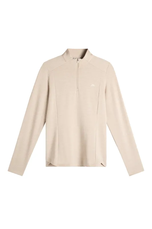 Steffi Quarter Zip Mid Layer / Moonbeam Melange made by J. Lindeberg