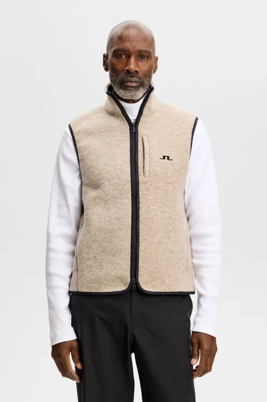 Duncan Wool Fleece Vest / Moonbeam made by J. Lindeberg