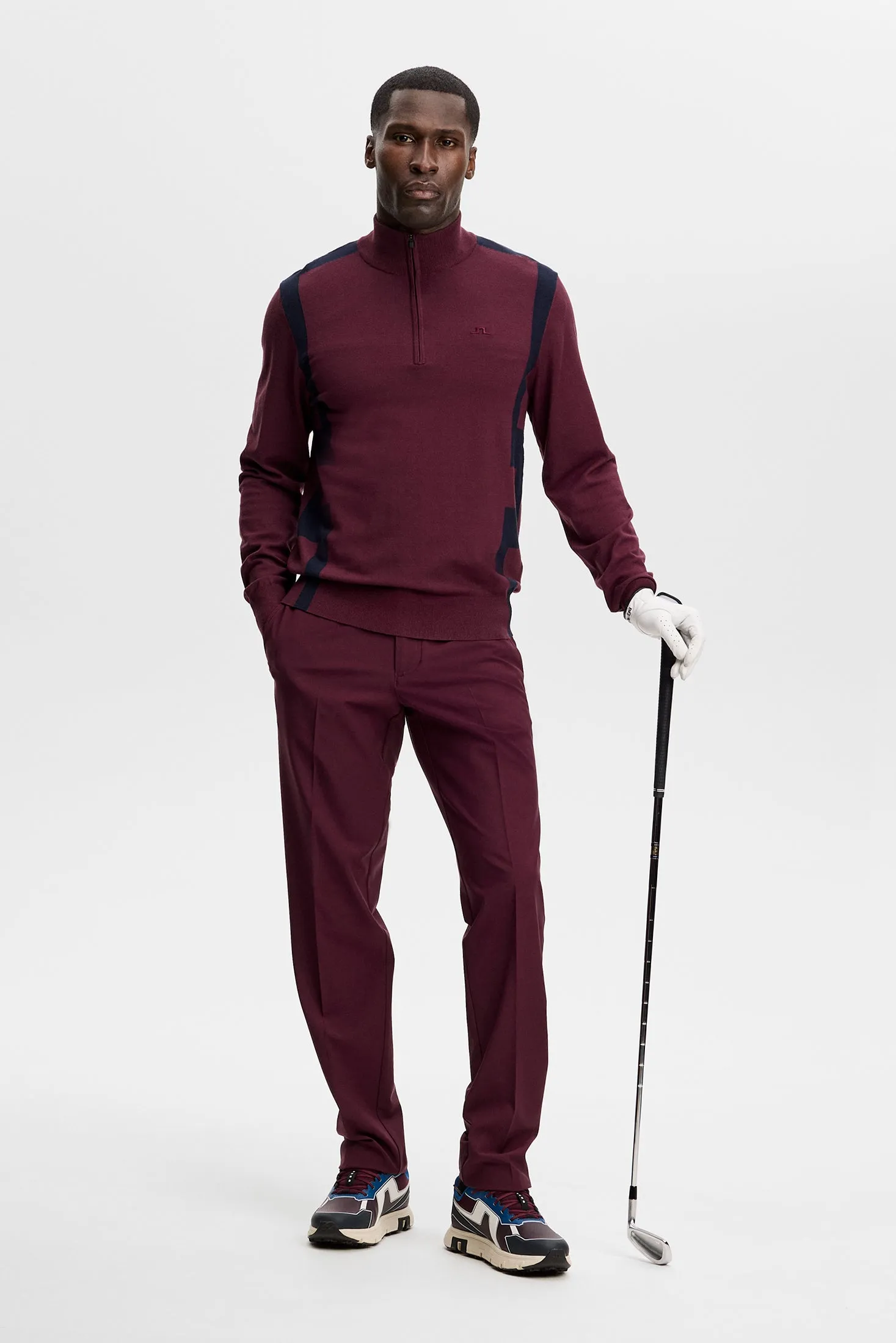 Mitch pant Micro High Stretch / Winetasting sold by J. Lindeberg product image thumbnail 5