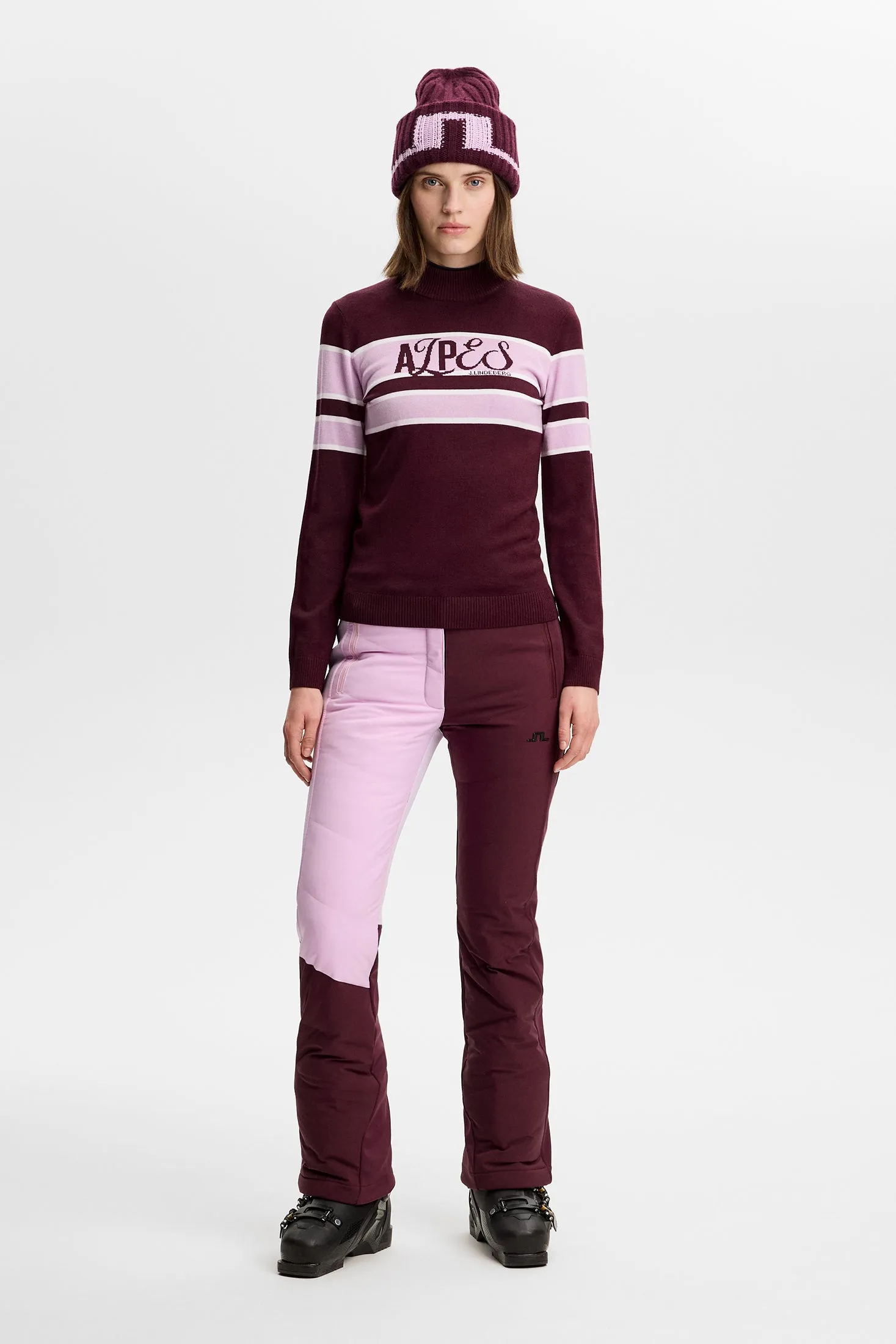 Yara Blocked Down Pant / Winetasting sold by J. Lindeberg product image thumbnail 5
