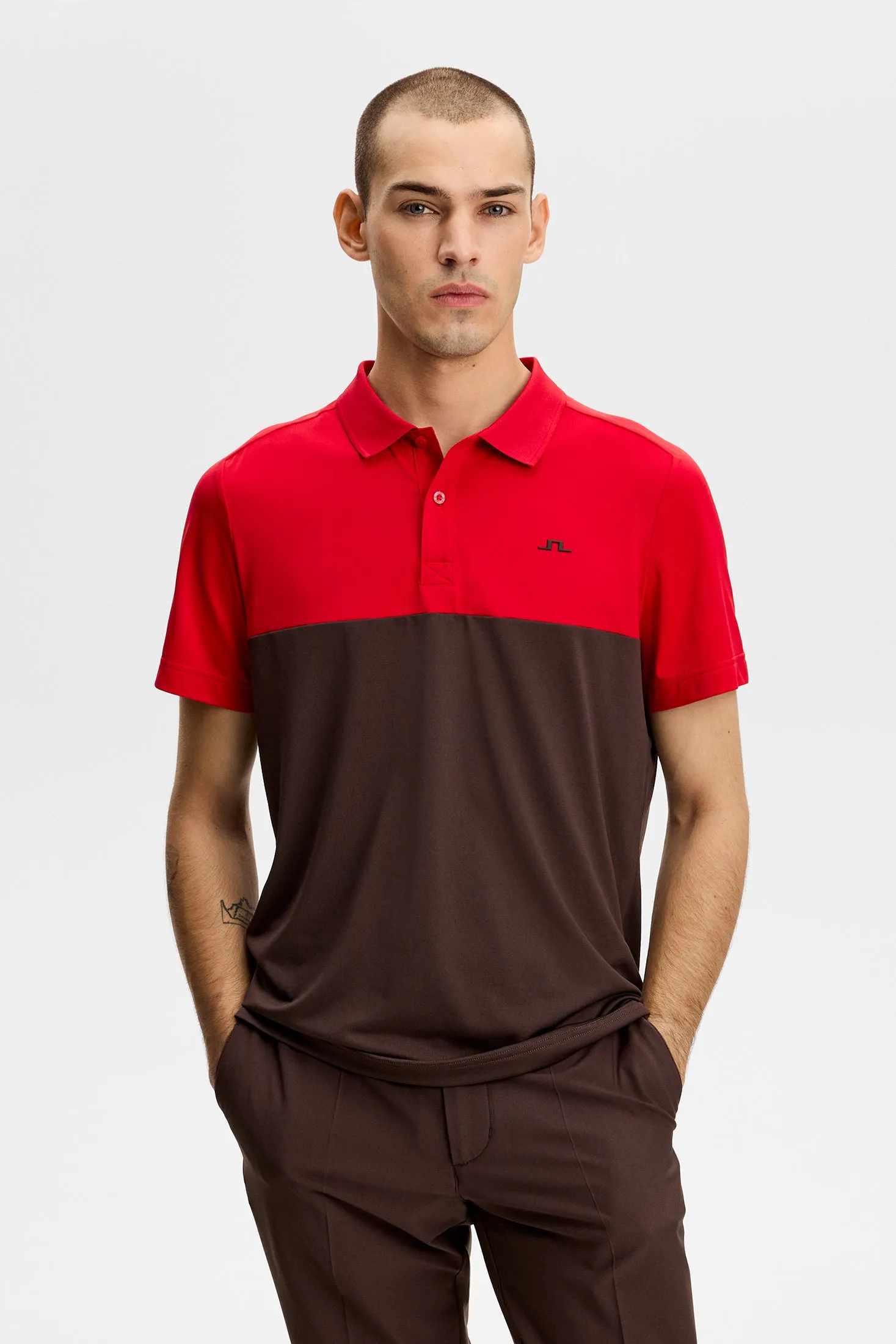 Block Polo / Seal Brown sold by J. Lindeberg product image thumbnail 2