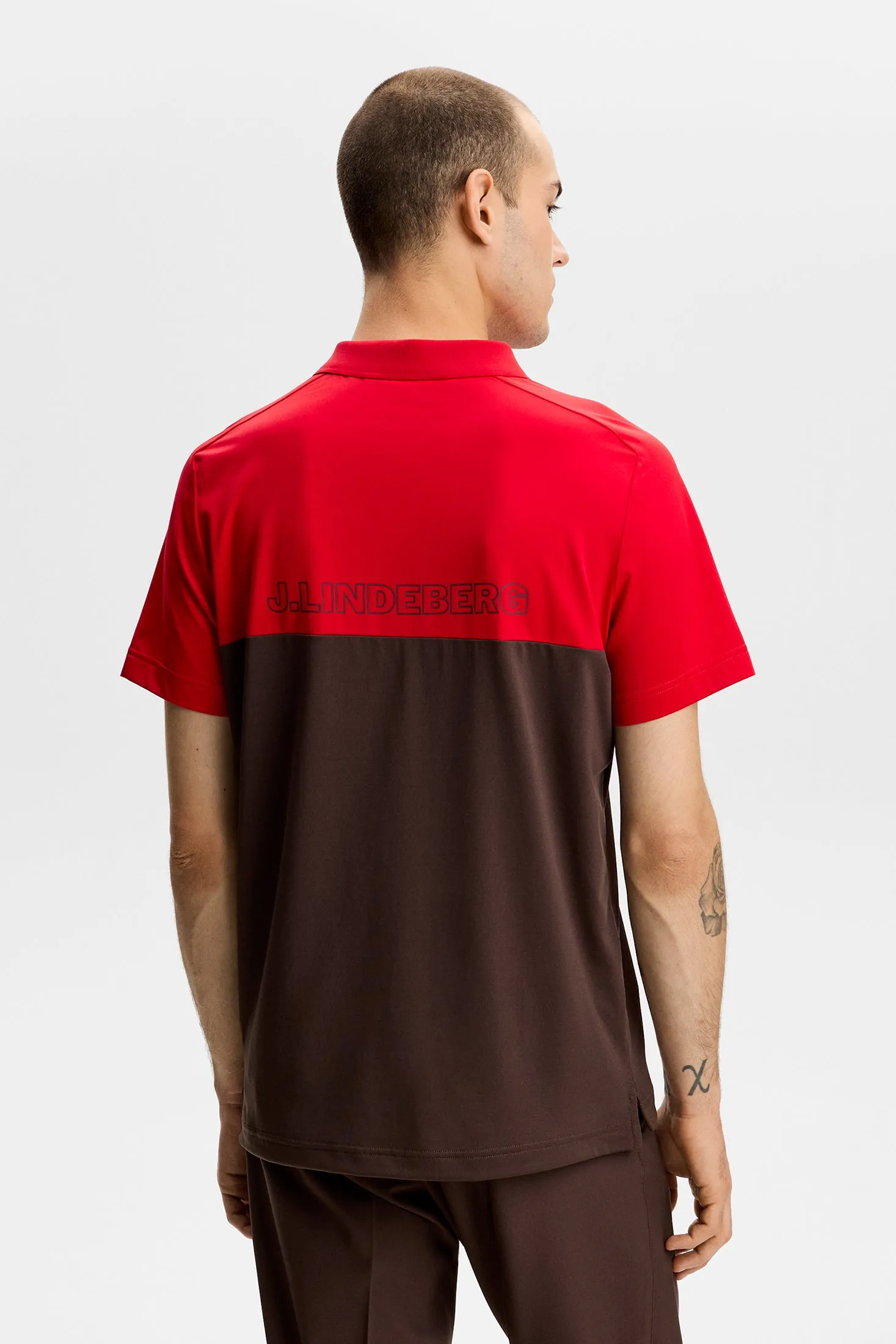 Block Polo / Seal Brown sold by J. Lindeberg product image thumbnail 3