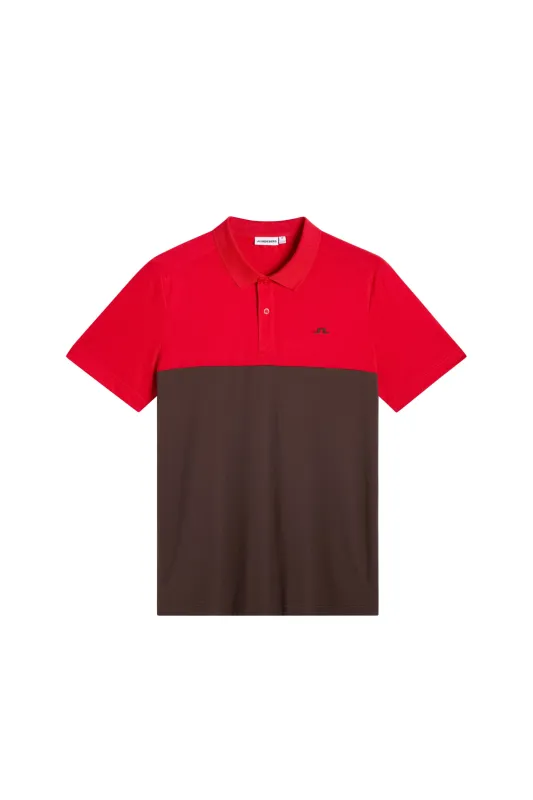 Block Polo / Seal Brown made by J. Lindeberg