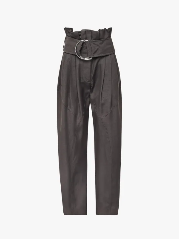 CL_GATHERED D RING TROUSERS - CHARCOAL_TR0402PG1684 sold by J.W. Anderson