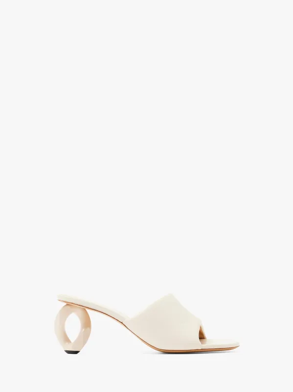 CL_CHAIN HEEL OPEN MULE - TONAL CHAIN - OFF WHITE_SN0100LA0161 sold by J.W. Anderson