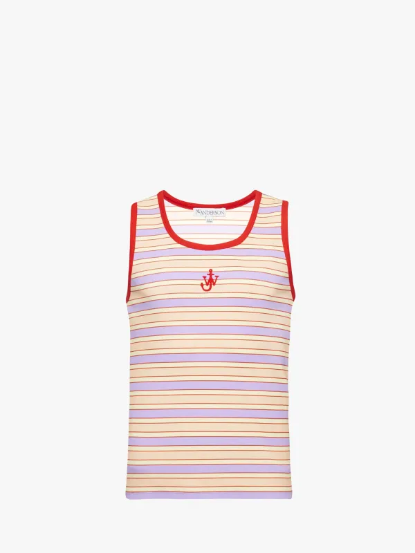 CL_STRIPED CONTRAST TRIM VEST - PINK/MULTI - DO NOT USE_JO0259PG1725 made by J.W. Anderson