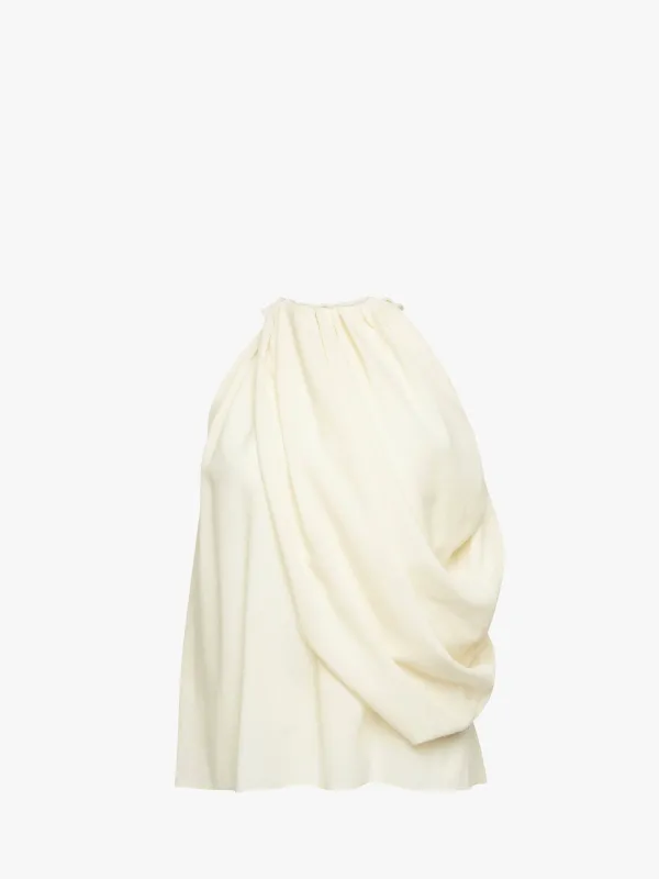 CL_TWISTED DRAPE HALTER TOP - IVORY_TP0347PG1692 made by J.W. Anderson