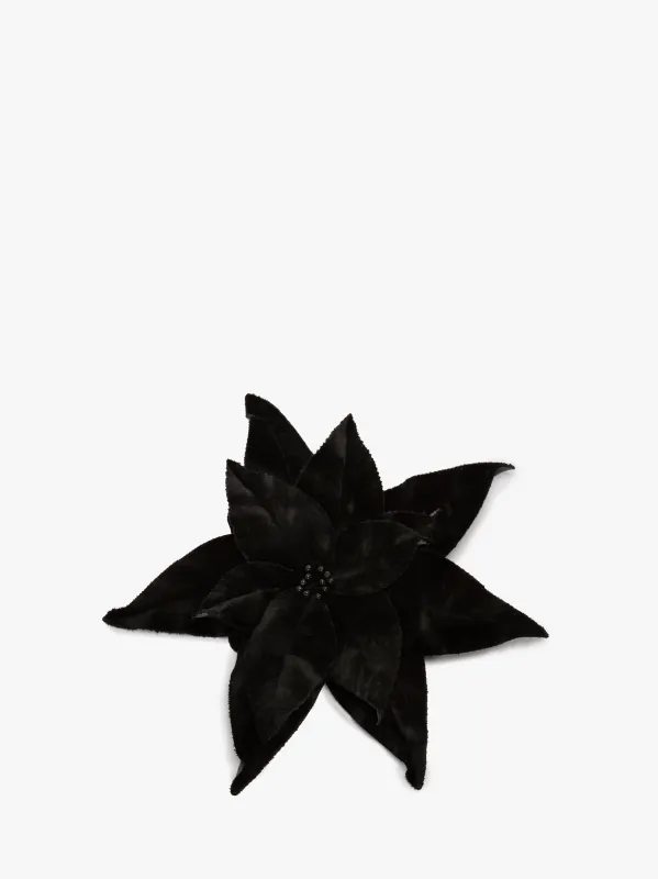 VELVET POINSETTIA BROOCH made by J.W. Anderson