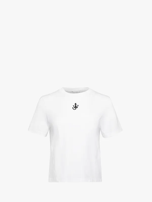 ANCHOR LOGO CROPPED PANELLED T-SHIRT sold by J.W. Anderson