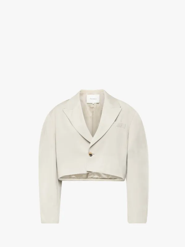 CROPPED ROUNDED TAILORED JACKET sold by J.W. Anderson