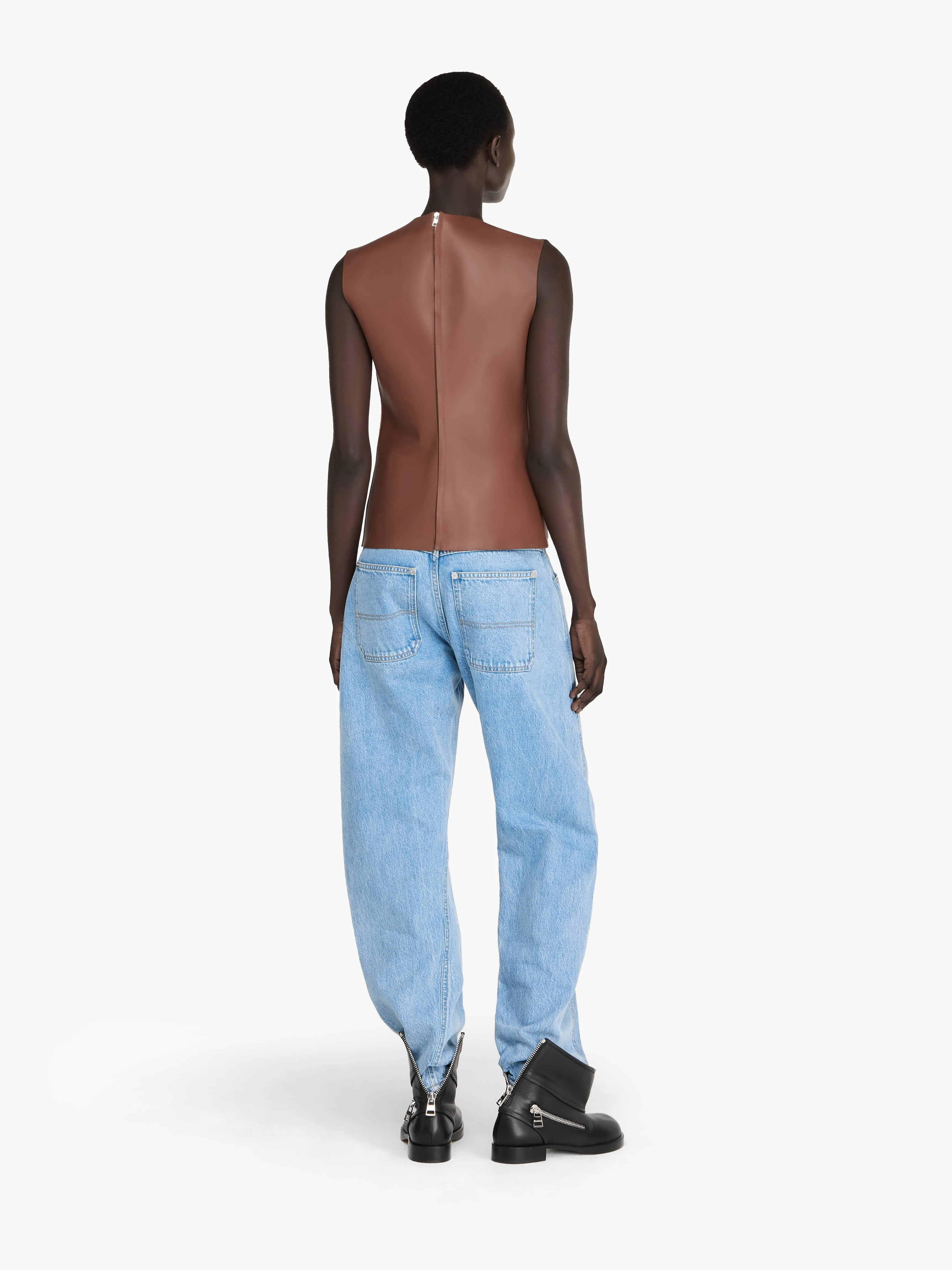 SLEEVELESS LEATHER TOP sold by J.W. Anderson product image thumbnail 3