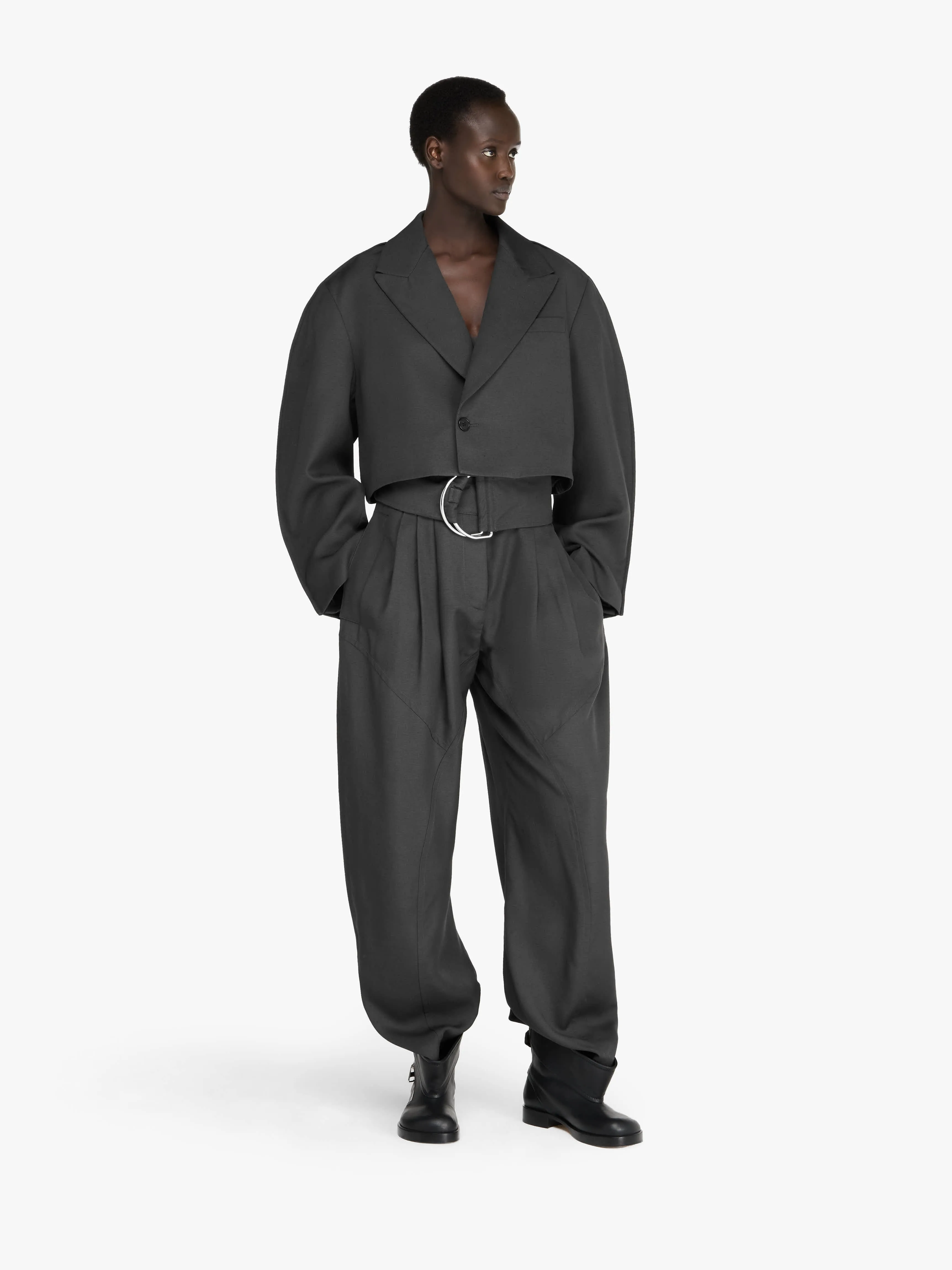 CROPPED ROUNDED TAILORED JACKET sold by J.W. Anderson product image thumbnail 2