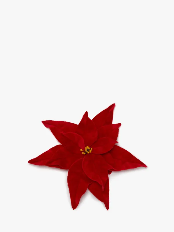 VELVET POINSETTIA BROOCH made by J.W. Anderson