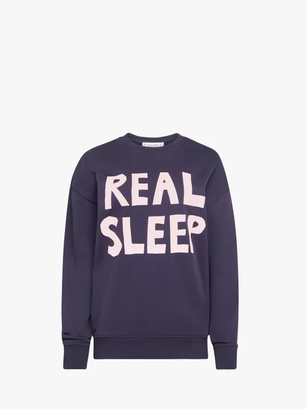 "REAL SLEEP" PRINTED SWEATSHIRT sold by J.W. Anderson