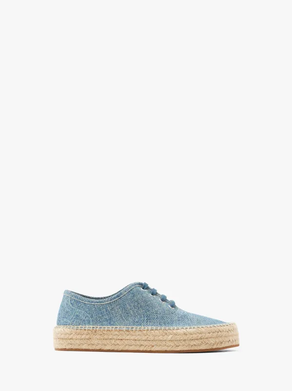 SUEDE LACE-FRONT PLATFORM ESPADRILLES sold by J.W. Anderson