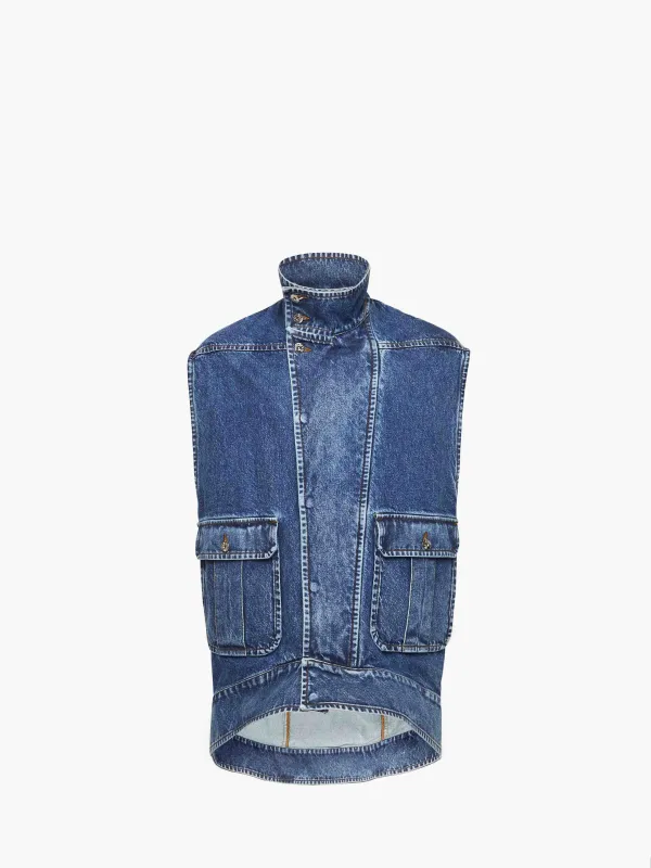 OVERSIZED SLEEVELESS HIGH NECK JACKET made by J.W. Anderson