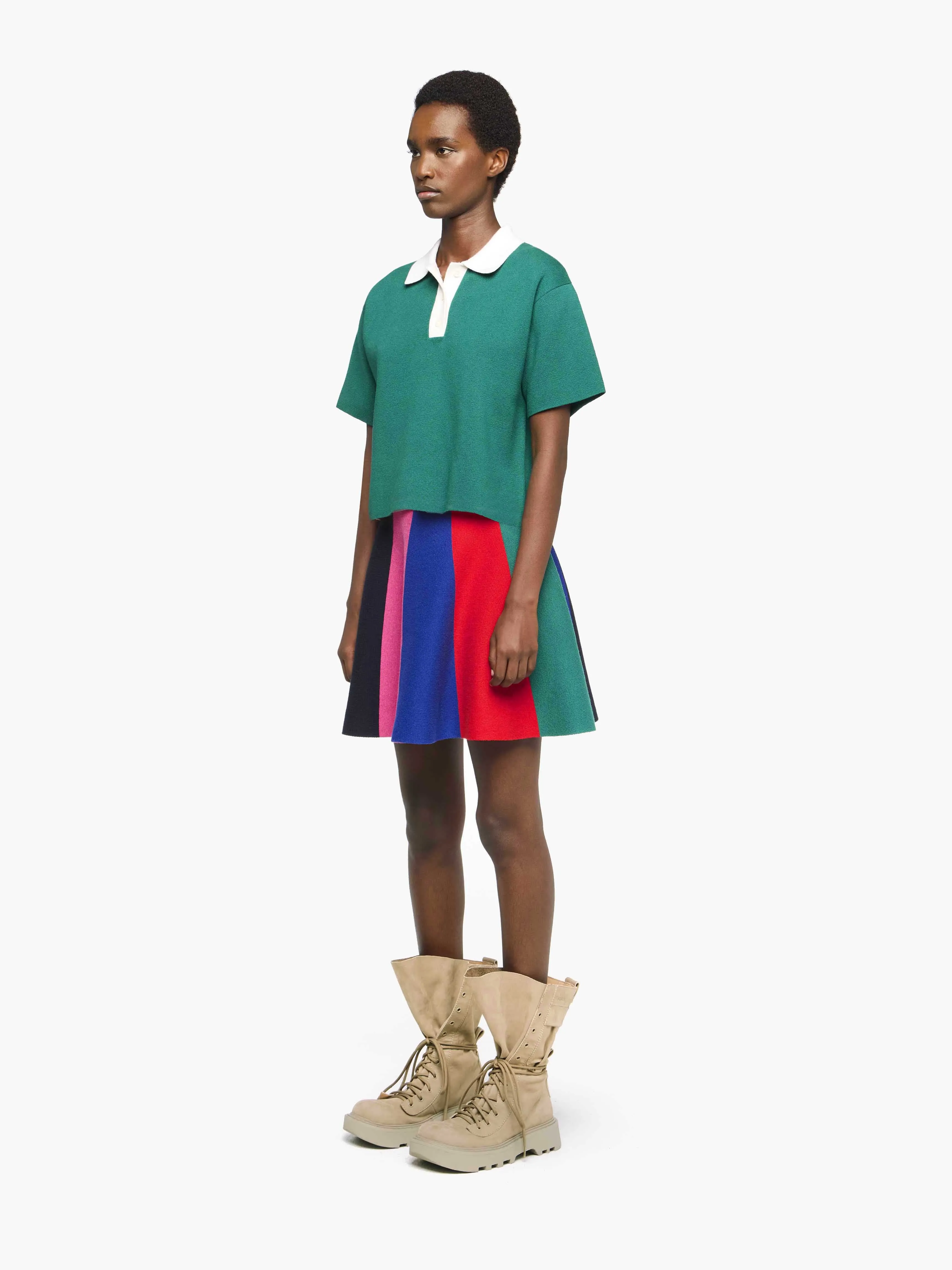 CROPPED KNITTED POLO TOP sold by J.W. Anderson product image thumbnail 4