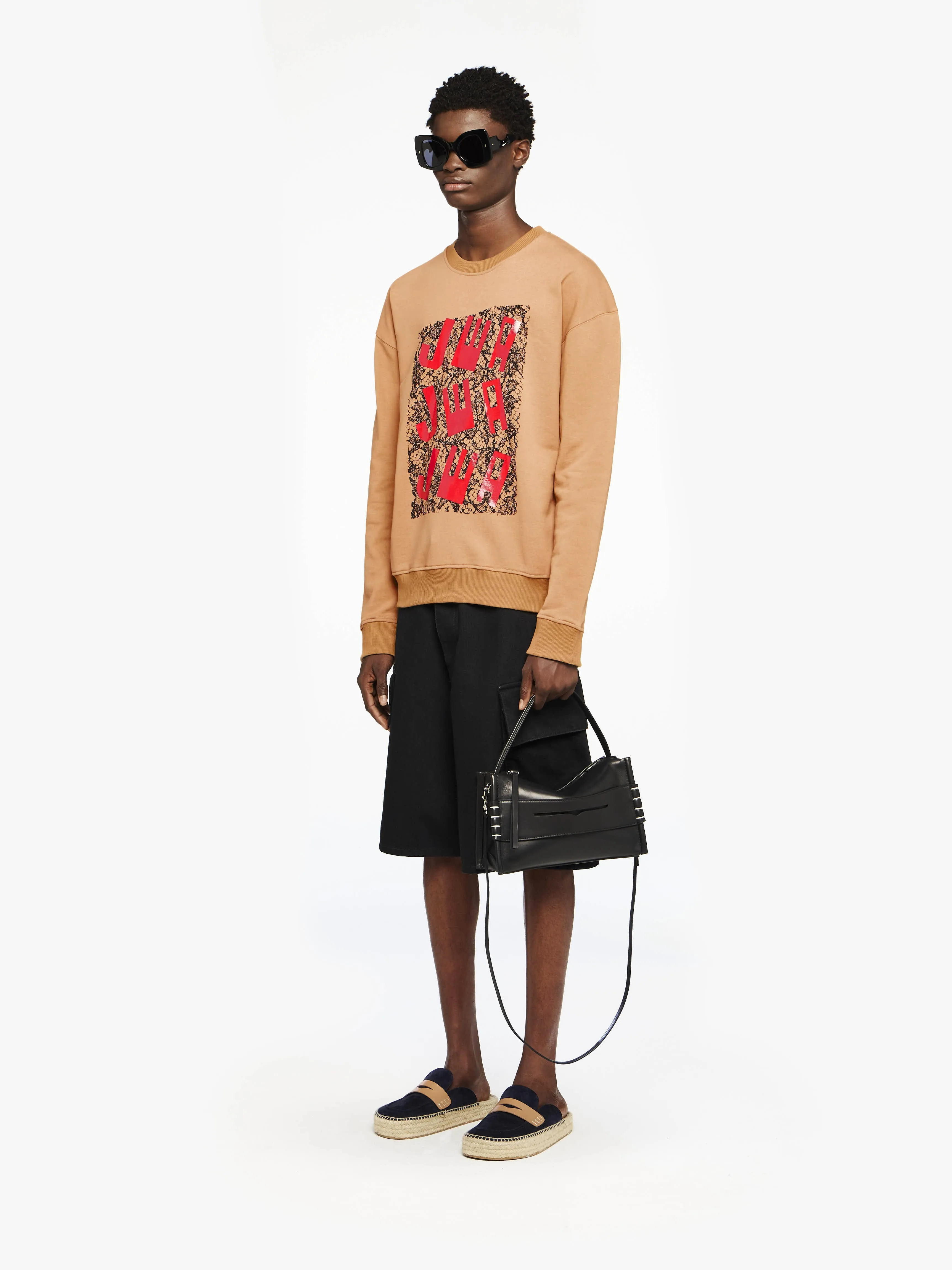 SWEATSHIRT WITH PRINTED LACE FRONTPANEL sold by J.W. Anderson product image thumbnail 4