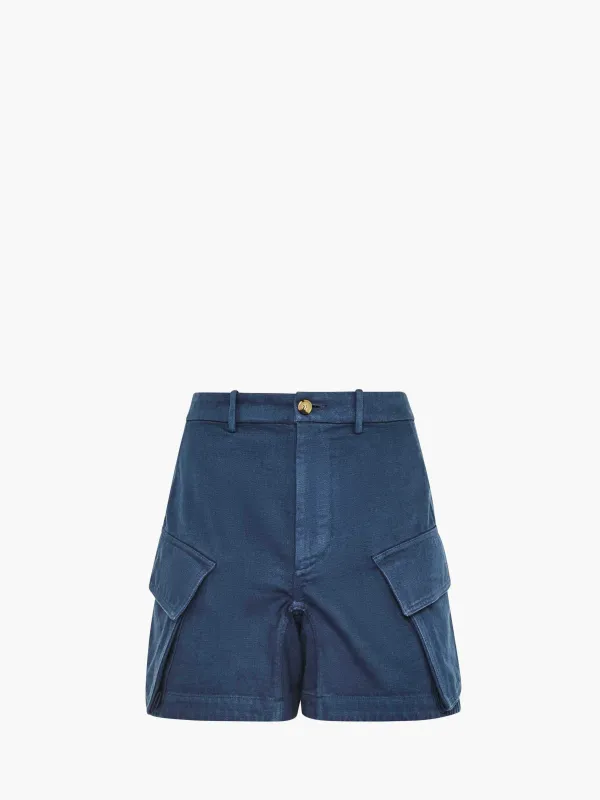 HIGH-WAISTED CARGO TWILL SHORTS made by J.W. Anderson