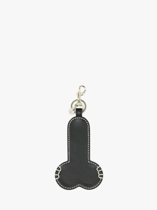 CONTRAST TOPSTITCH LEATHER PENIS KEYRING sold by J.W. Anderson