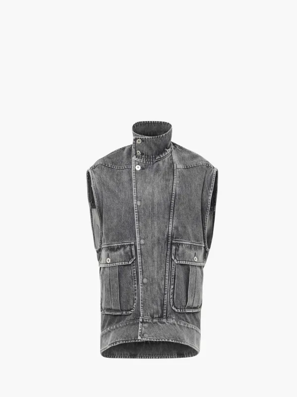 OVERSIZED SLEEVELESS HIGH NECK JACKET made by J.W. Anderson