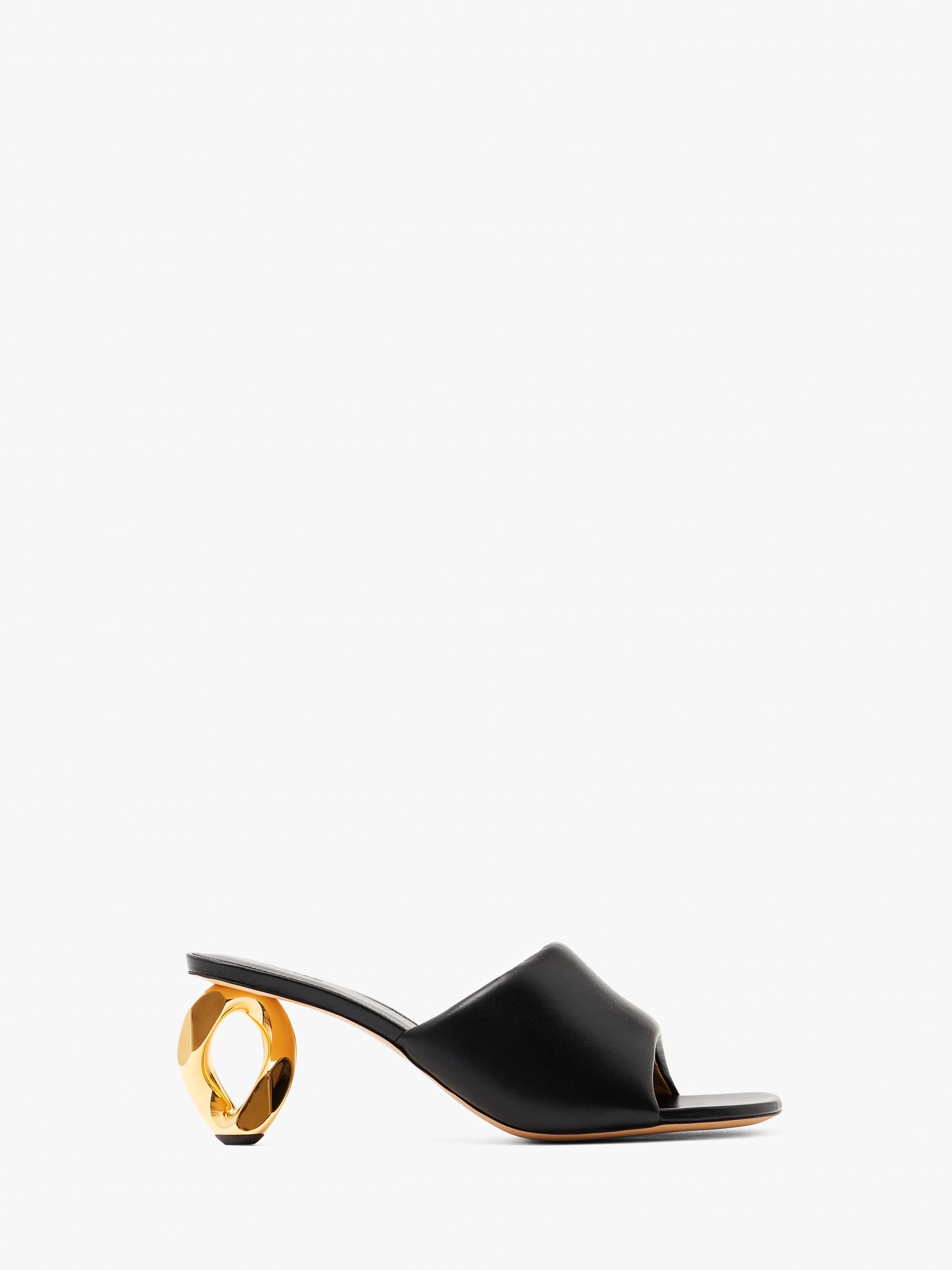 CHAIN HEEL LEATHER MULES sold by J.W. Anderson