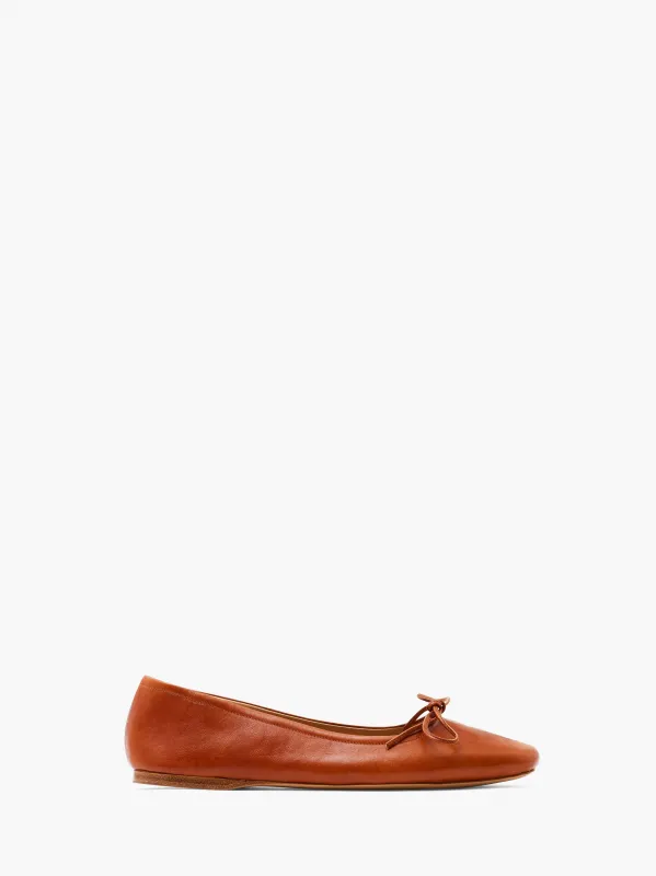 ROUND-TOE LEATHER BALLERINAS made by J.W. Anderson