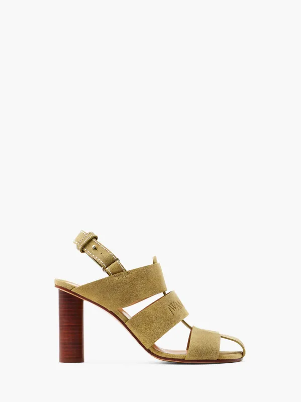 SUEDE HEELED FISHERMAN SANDALS sold by J.W. Anderson