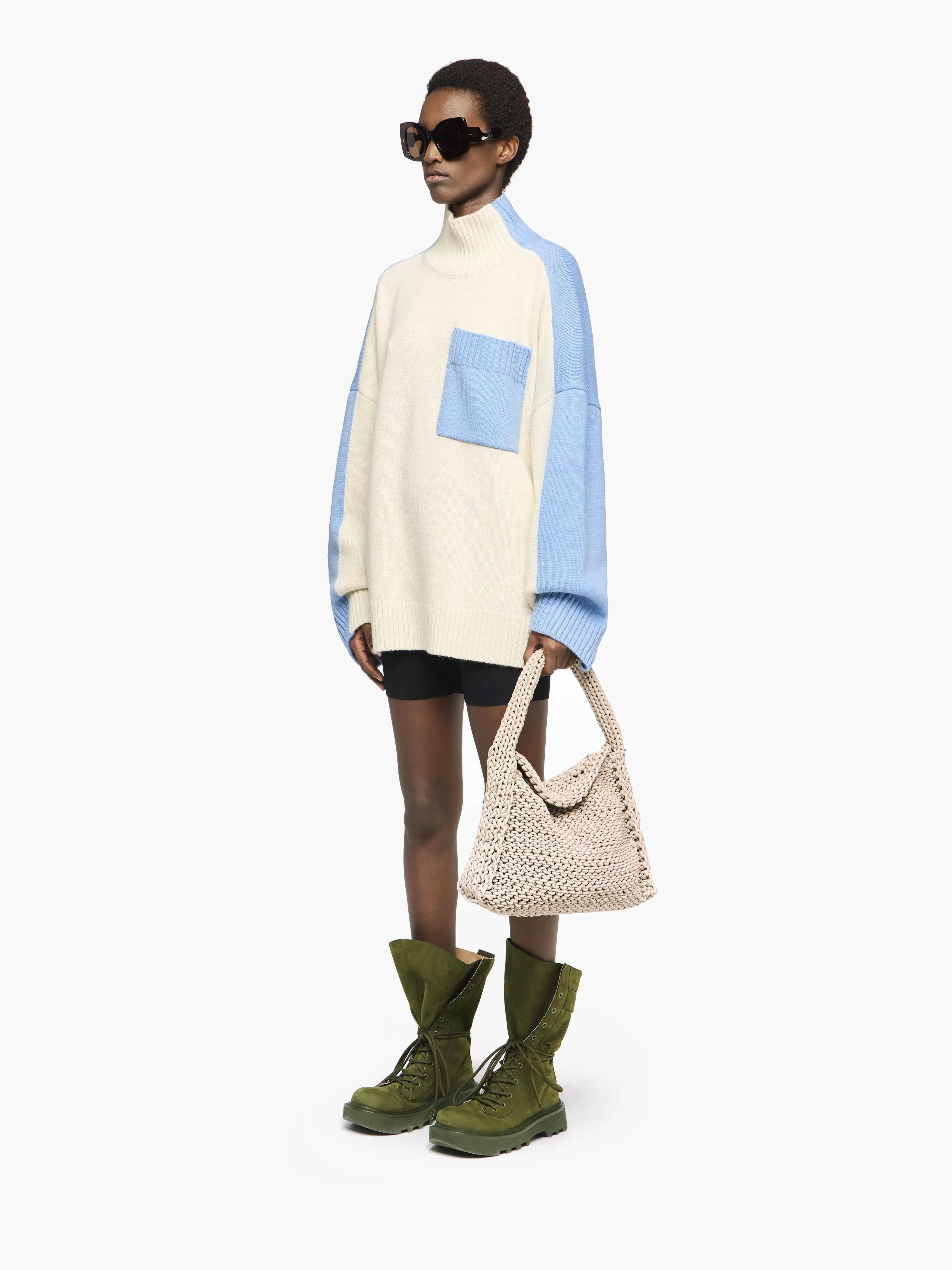 DUAL TONE - PATCH POCKET TURTLENECK SWEATER sold by J.W. Anderson product image thumbnail 4