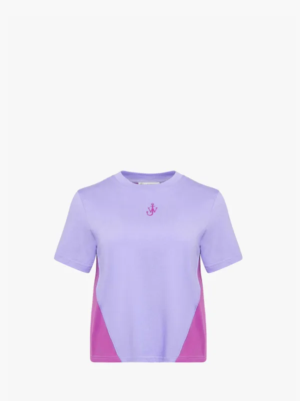 PANELLED CROPPED T-SHIRT WITH ANCHOR EMBROIDERY sold by J.W. Anderson