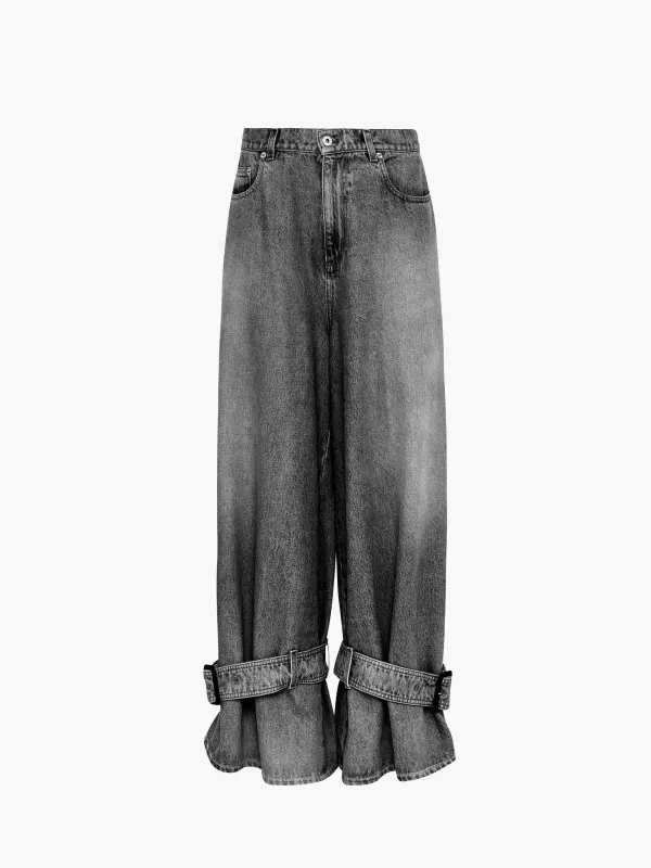 BUCKLED CUFF DENIM JEANS sold by J.W. Anderson