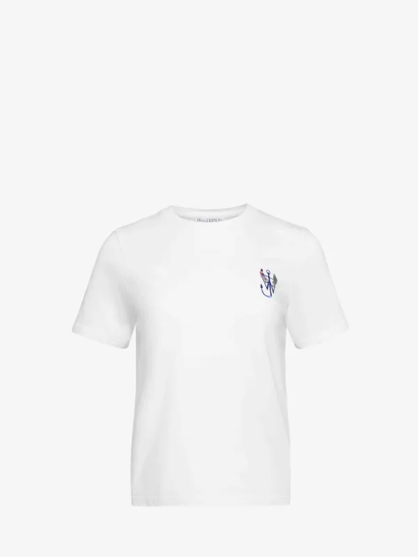 PRINTED T-SHIRT WITH ANCHOR EMBROIDERY sold by J.W. Anderson