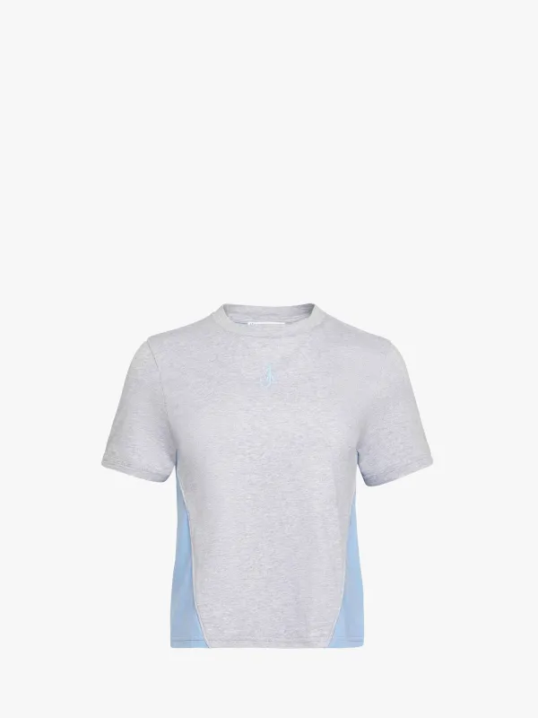 PANELLED CROPPED T-SHIRT WITH ANCHOR EMBROIDERY sold by J.W. Anderson