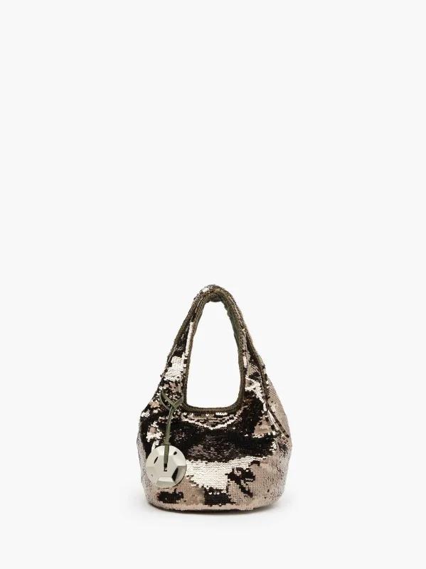 MINI SEQUIN SHOPPER WITH METALLIC CHARM - TOP HANDLE BAG made by J.W. Anderson
