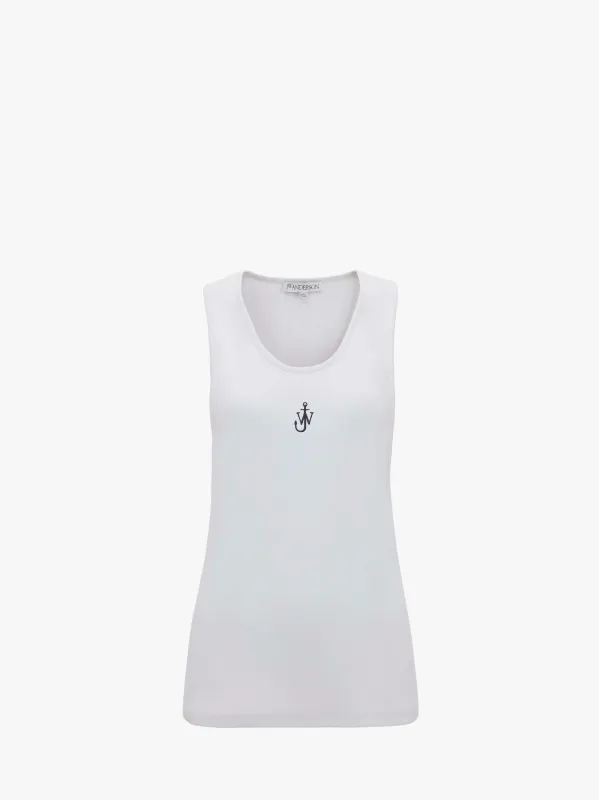 TANK TOP WITH ANCHOR LOGO EMBROIDERY sold by J.W. Anderson
