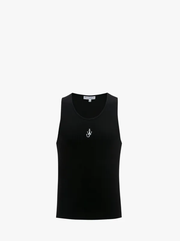 TANK TOP WITH ANCHOR LOGO EMBROIDERY sold by J.W. Anderson