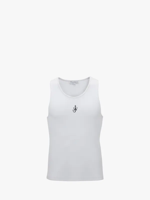 TANK TOP WITH ANCHOR LOGO EMBROIDERY sold by J.W. Anderson