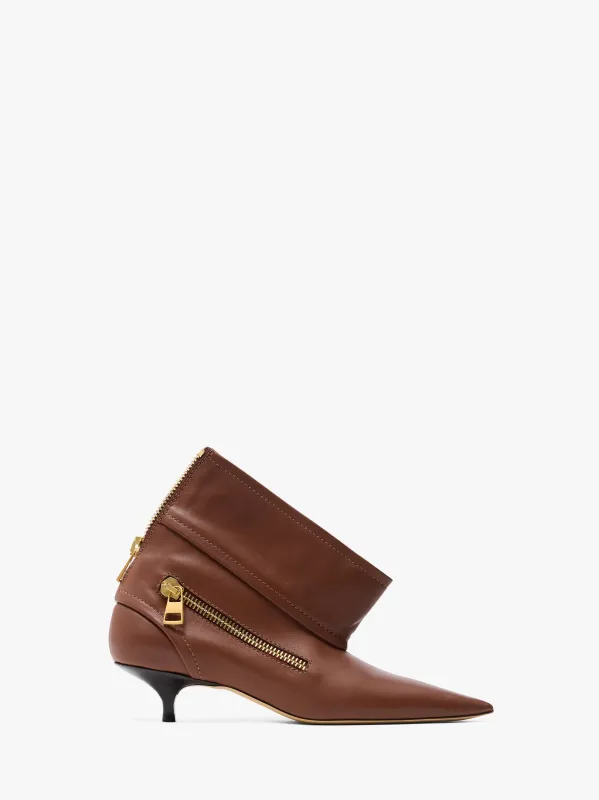 CL_BIKER KITTEN HEEL - CHESTNUT_BT0106LA0268 sold by J.W. Anderson