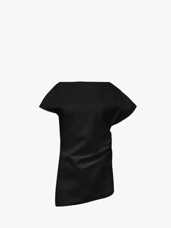 CL_ASYMMETRIC DRAPED TOP - BLACK_TP0357PG1762 sold by J.W. Anderson