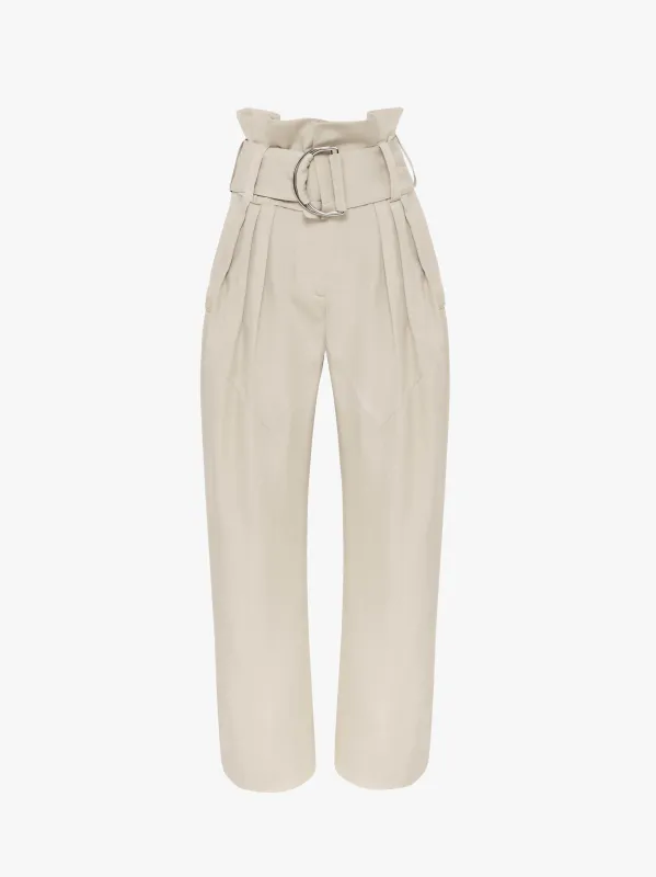 GATHERED WAIST D-RING TROUSERS made by J.W. Anderson