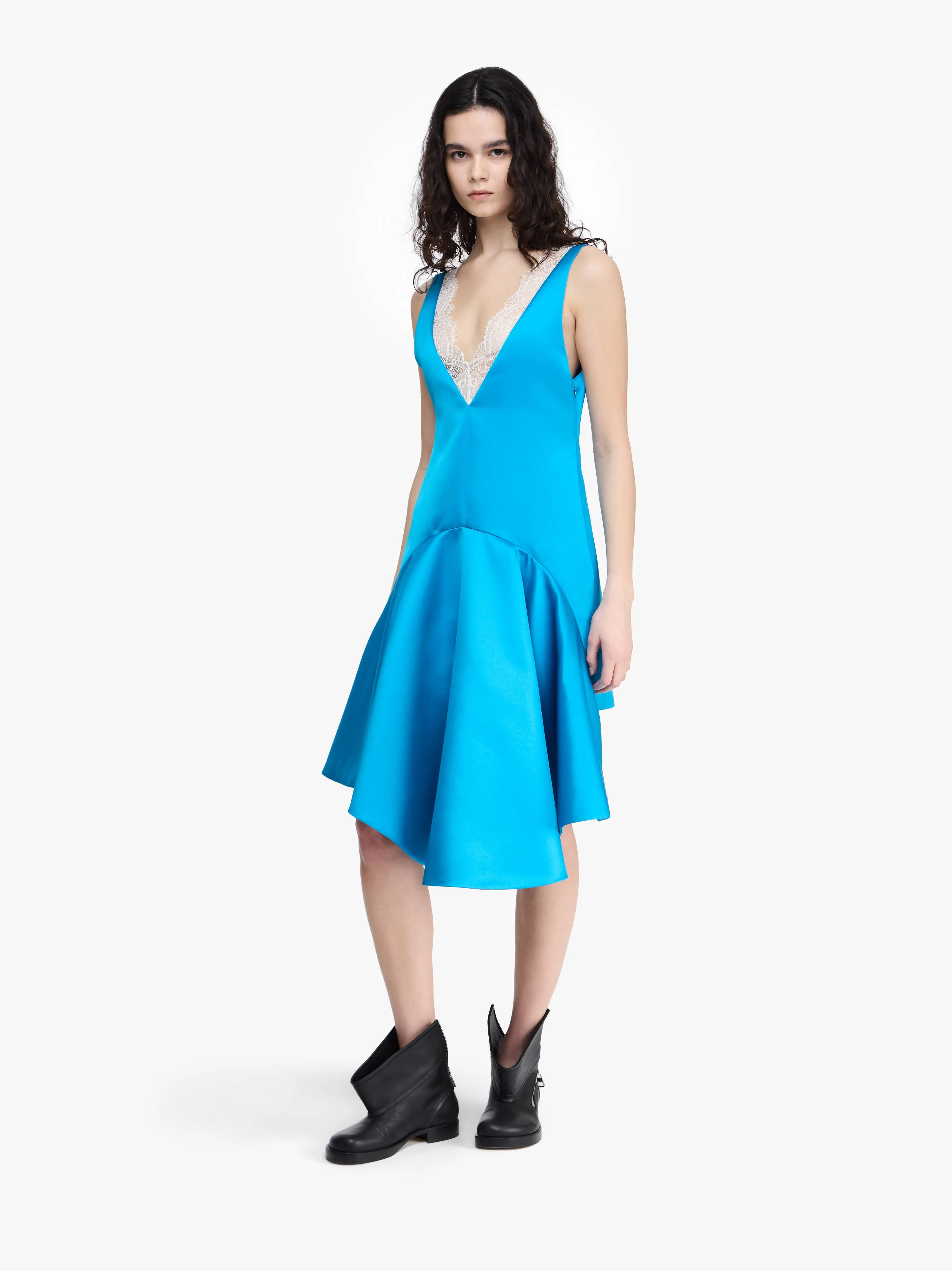 DRAPED HEMLINE V-NECK DRESS sold by J.W. Anderson product image thumbnail 2