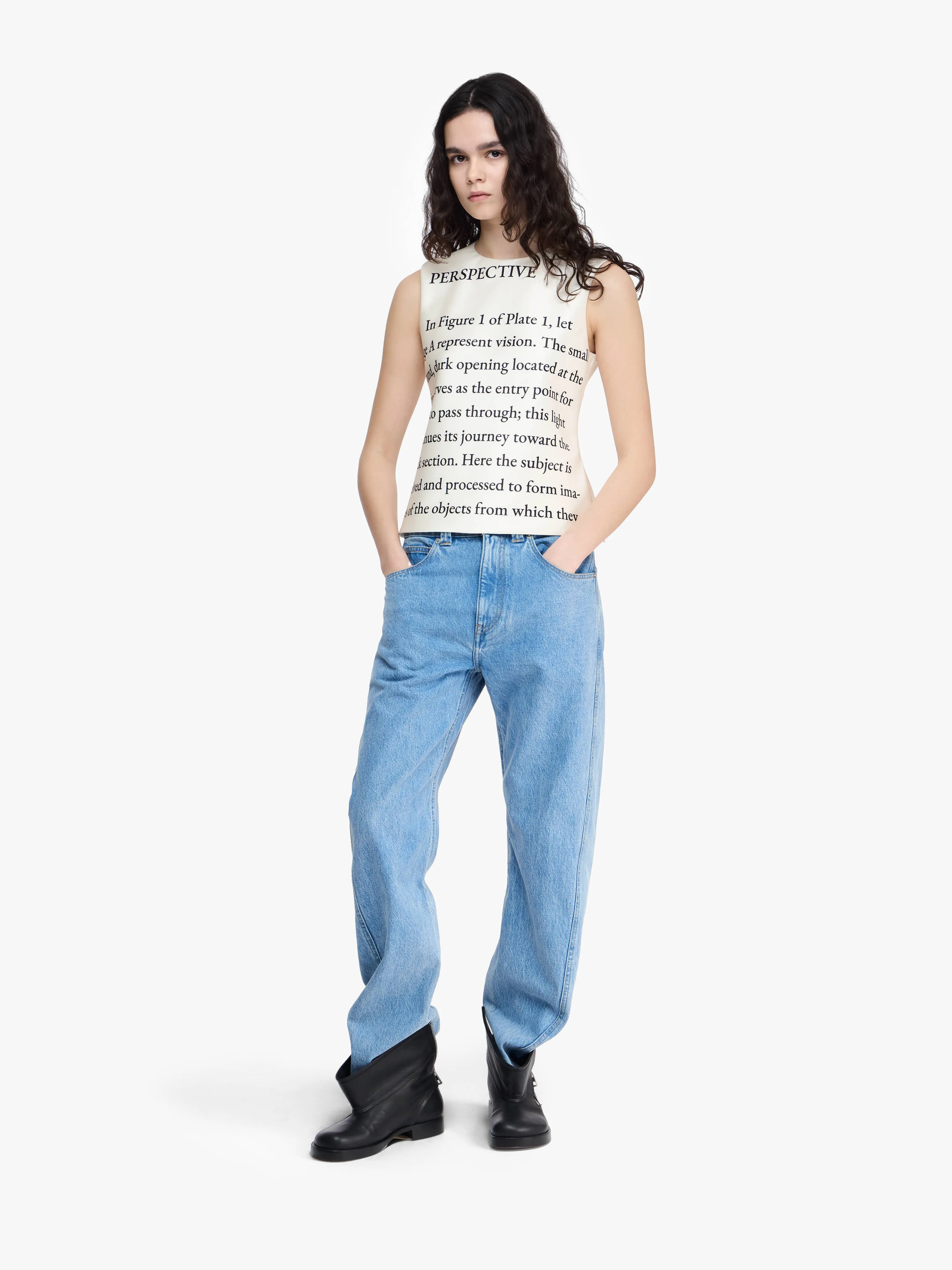 TEXT' PRINT BIAS CUT TOP sold by J.W. Anderson product image thumbnail 2