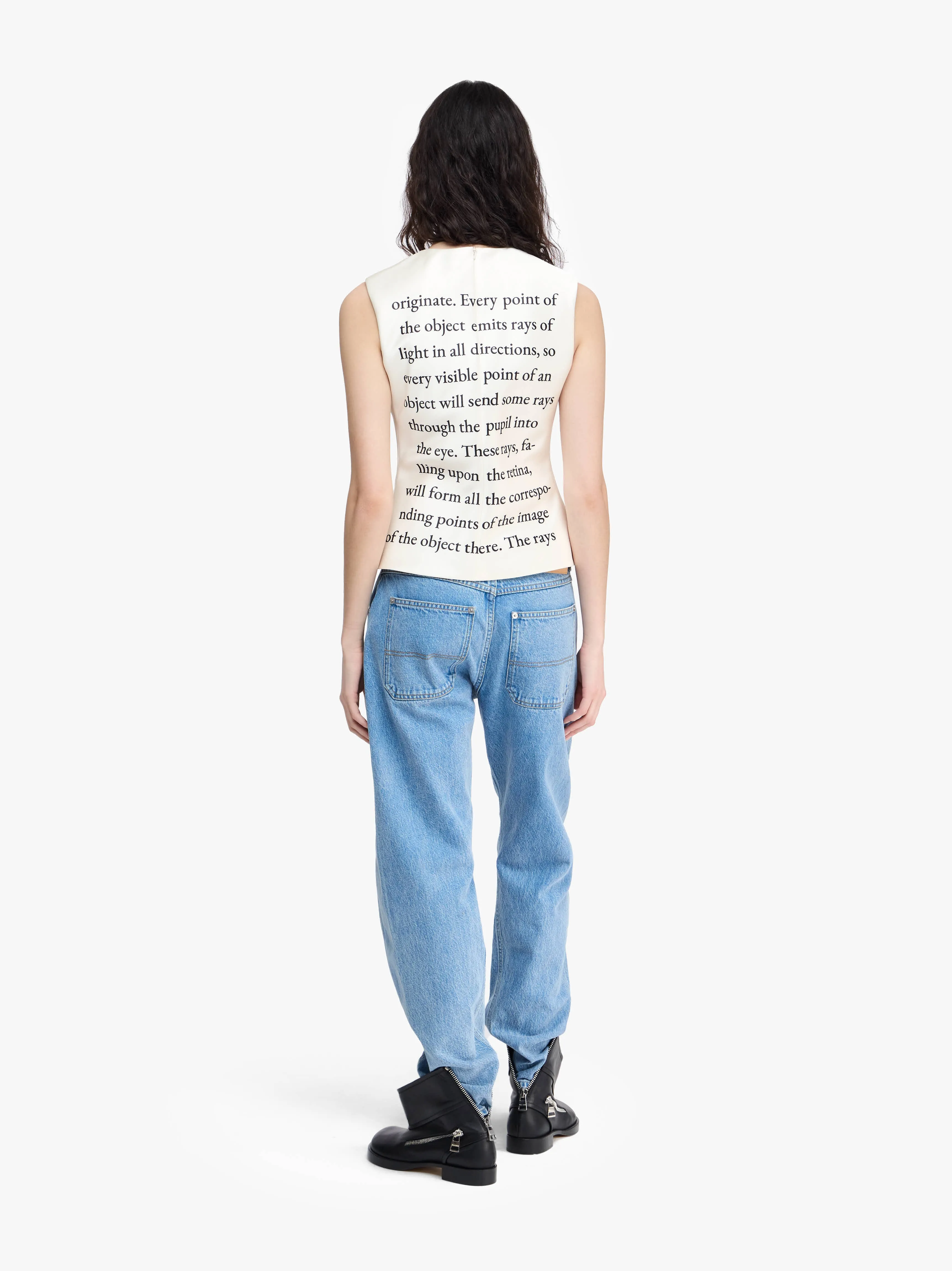 TEXT' PRINT BIAS CUT TOP sold by J.W. Anderson product image thumbnail 3